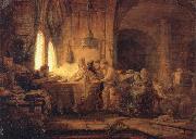 REMBRANDT Harmenszoon van Rijn The Parable of the Labourers in the Vineyard oil painting artist